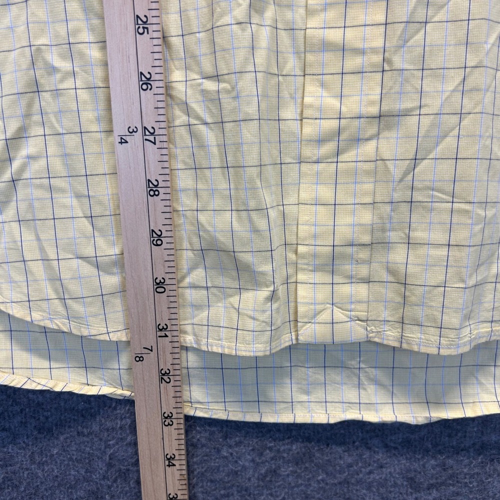 Ralph Lauren Blake Mens Large Yellow Windowpane Check Short Sleeve Shirt - Picture 6 of 6